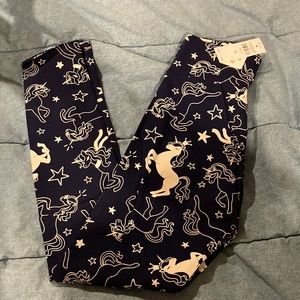 NWT New Unicorn Navy Blue leggings size 12 full length girls Justice